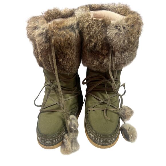 NWOT BOGNER FUR TRIMMED FUR BOOTS SIZE 38 40